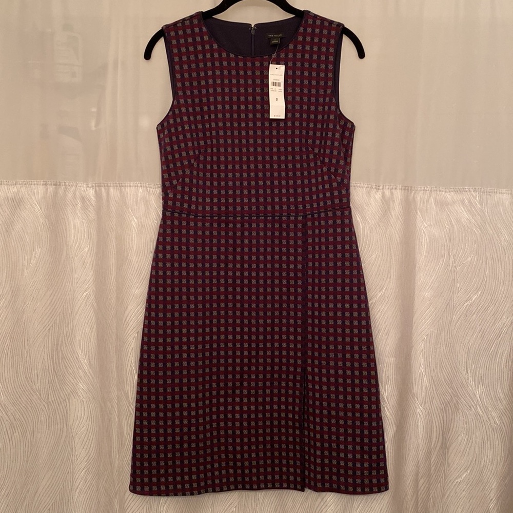 Ann Taylor Sleeveless Plaid Dress NWT